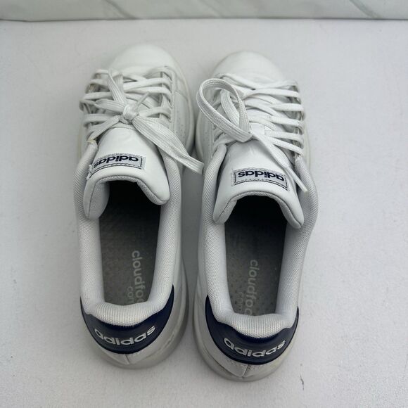 Adidas Advantage Mens 10.5 White Blue Athletic Walking Leather Shoes Sneakers main image 10